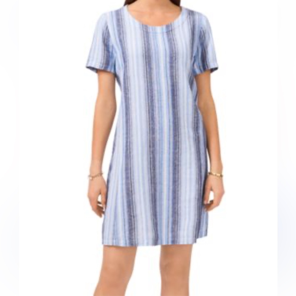 Vince Camuto Blue and White Striped Dress